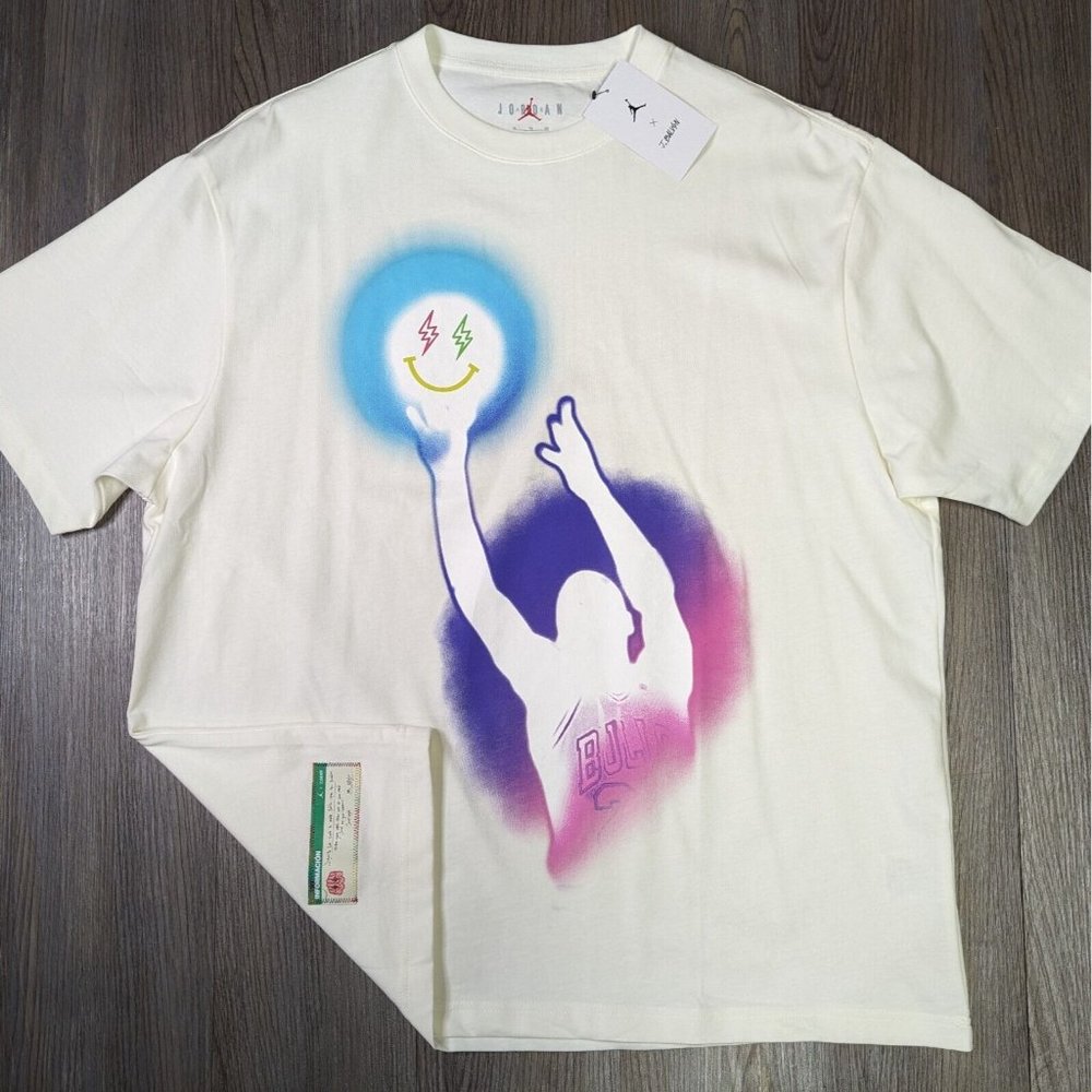 Nike Air Jordan x J Balvin Sail Purple Men's XL Graphic Short Sleeve Tee T-Shirt